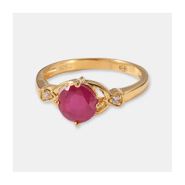 Серебряное кольцо с рубином — арт. 10321-001289