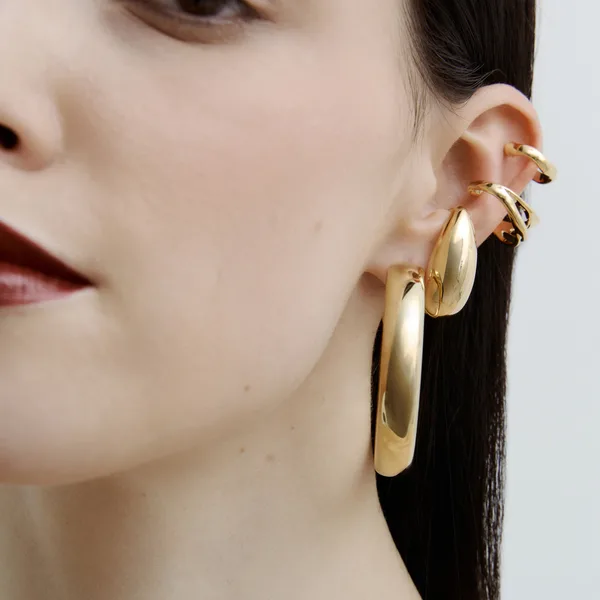 Серьги-кольца из ювелирного сплава — модель fidri21