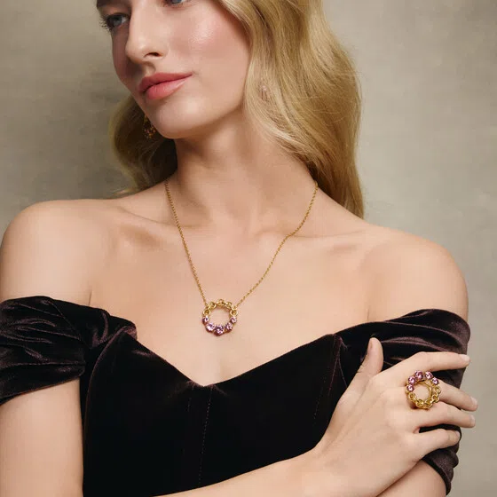 Позолоченная Подвеска из латуни с фианитами CATENE NOVA Fiore di Firenze Poison Drop — модель fviuie0 — фото 3