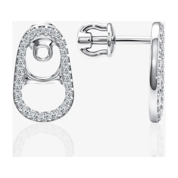 Серьги гвоздики из серебра с фианитами — арт. 000-405784