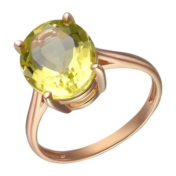 Серебряное кольцо с лимонным кварцем — арт. 1055689