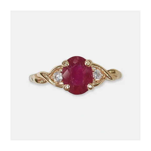Серебряное кольцо с рубином — арт. 10321-001444