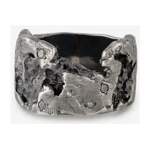 Кольцо из черненого серебра с бриллиантами Surrender Kintsugi Jewelry Poison Drop — модель j9v8jnw