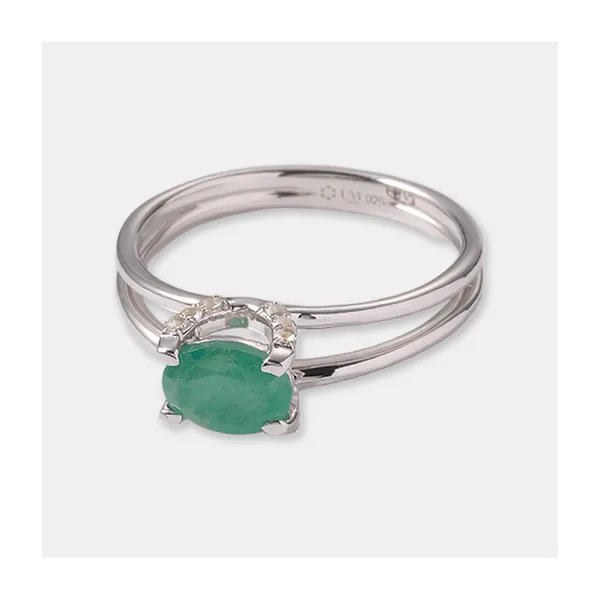 Серебряное кольцо с изумрудом — арт. 10321-001393