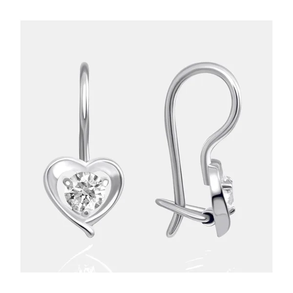 Серьги детские из серебра с кристаллами Swarovski — арт. 000-396973