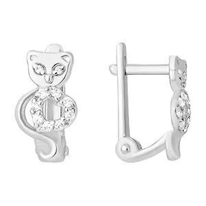 Серьги детские из серебра с фианитами — арт. 000-313318