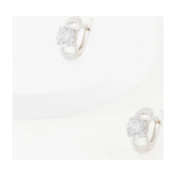 Серьги из серебра с фианитами — арт. 000-325464