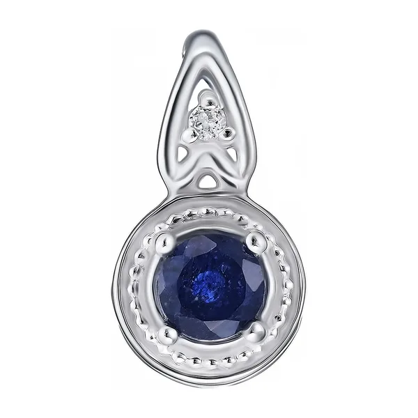 Серебряная подвеска с сапфиром — арт. 503956