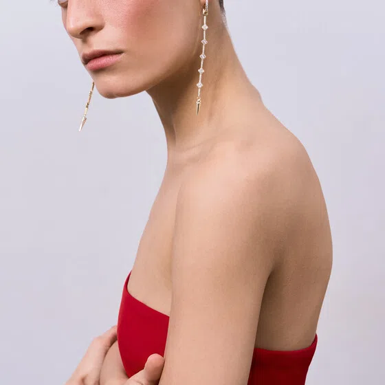 Длинные серьги INDULGENCE safina concept Poison Drop — модель fyegfud — фото 2
