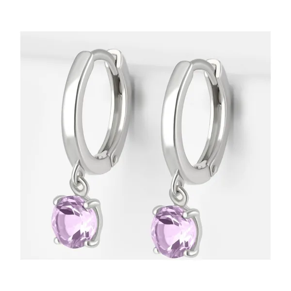 Серьги конго из серебра с аметистами — арт. 000-382201