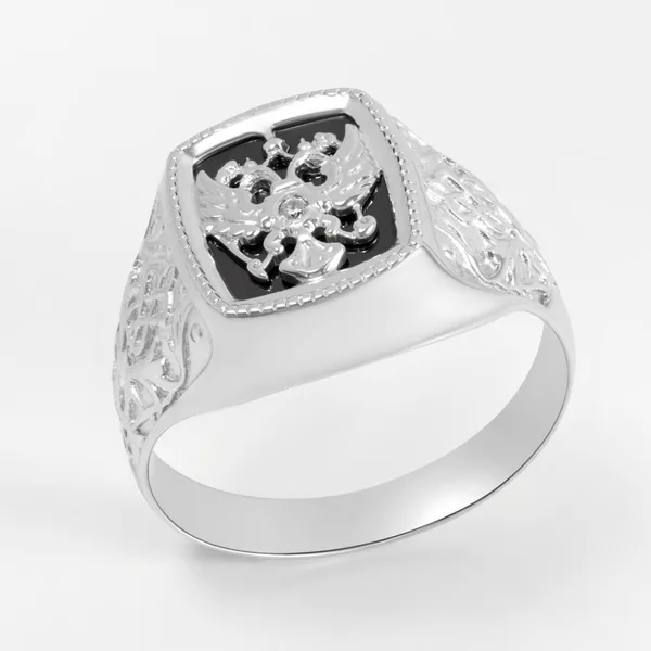 Печатка из серебра с фианитами — арт. 000-375092