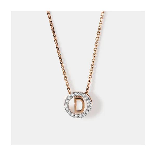 Подвеска из золота с фианитами "D"