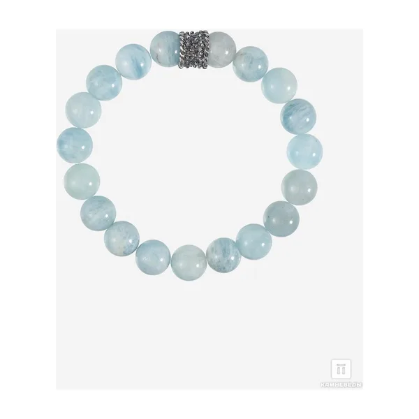 Браслет из аквамарина (голубого берилла) — арт. 36982