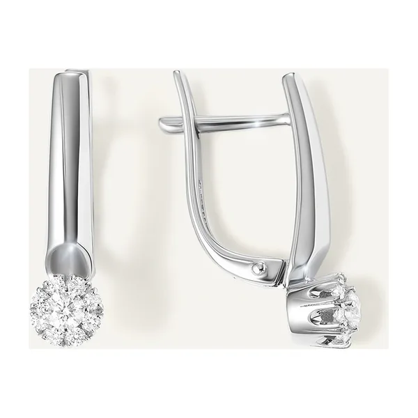 Серьги из белого золота с бриллиантами — арт. 10511-001037