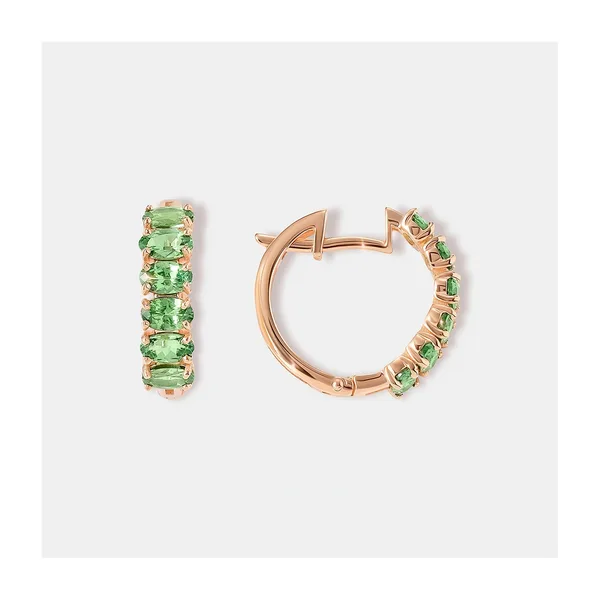 Серьги-конго из золота с тсаворитами — арт. 10512-000983