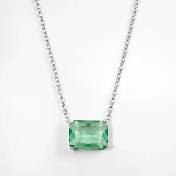 Колье из серебра с фианитом — арт. 000-400387