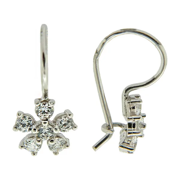 Серьги детские из серебра с фианитами — арт. 000-249523