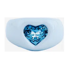 Голубое Кольцо с кристаллом в форме сердца ЯиМа Poison Drop — модель wm35m42 — фото 3