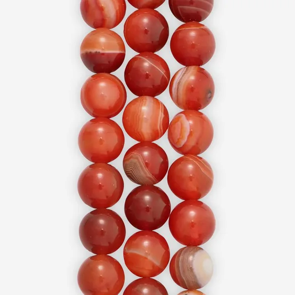 Бусины из сардоникса, 36-40 шт. на нитке, 10-11 мм