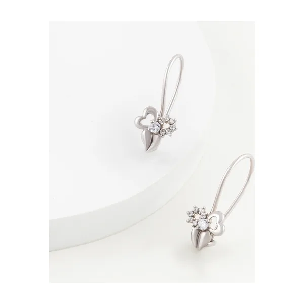 Серьги детские из серебра с фианитами — арт. 000-280700