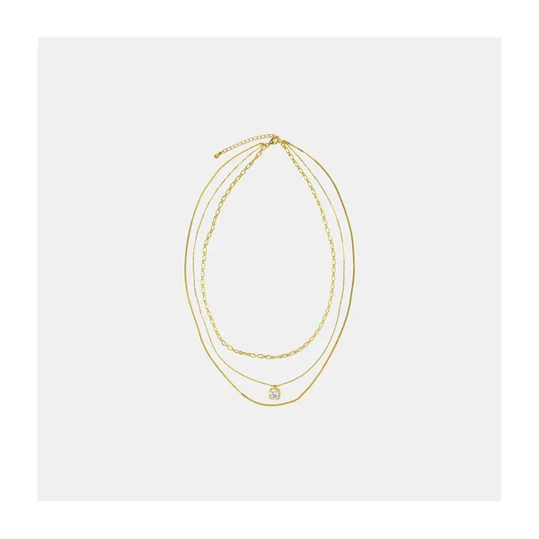 Серебряное колье с кубическим цирконием — арт. 10723-000037