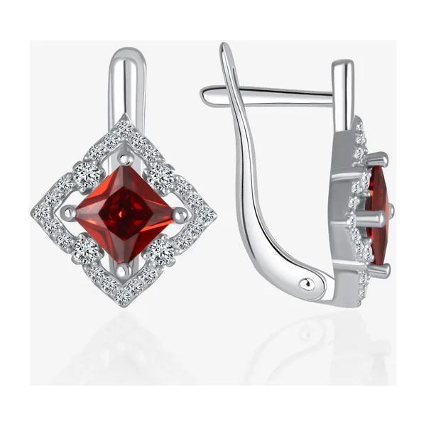 Серьги из серебра с фианитами — арт. 000-403740