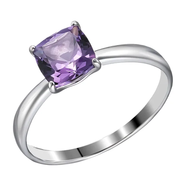 Серебряное кольцо с аметистом — арт. 1020329