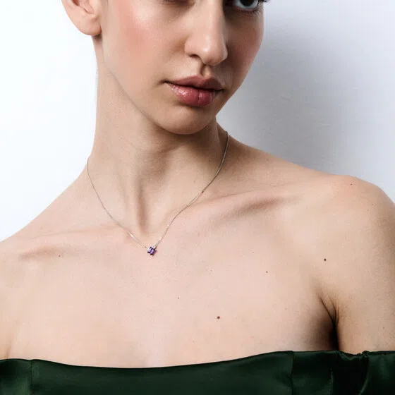 Подвеска Колье из белого золота с топазами и аметистами Herald Percy Diamonds Poison Drop — модель uiv89z9 — фото 3