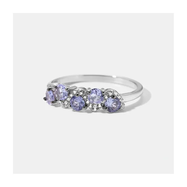 Серебряное кольцо с танзанитами — арт. 10329-000286