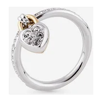 Серебристое кольцо с кубическим цирконием Idyllia — модель bt252hk