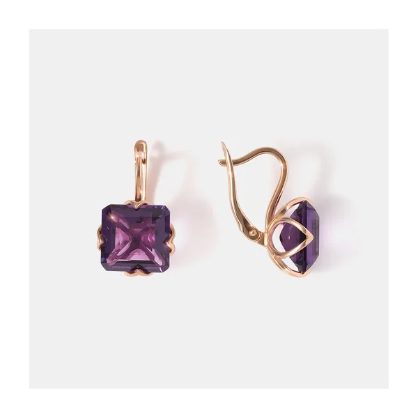 Серебряные серьги с аметистами — арт. 10522-005450