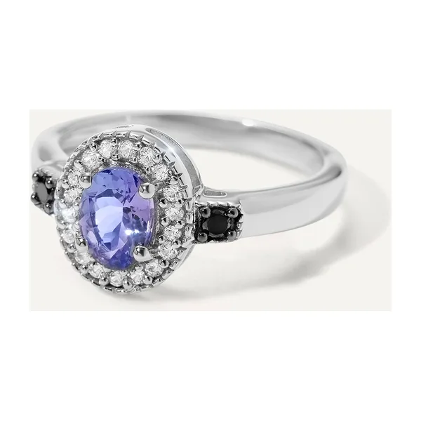 Серебряное кольцо с танзанитом
