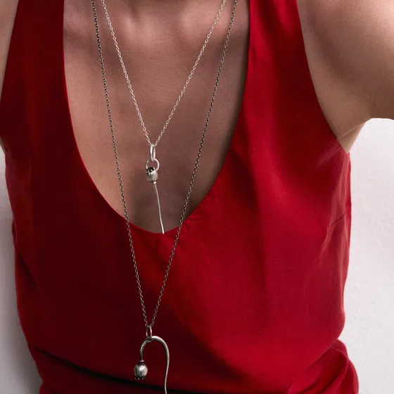 Подвеска из серебра с раухтопазом POPPY PENDANT CULT VII Poison Drop — модель 6598sd8 — фото 4
