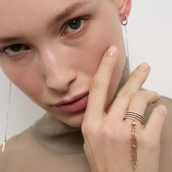 Кольцо из золота с бриллиантами Adelya Jewellery Poison Drop — модель b8r5e16 — фото 2
