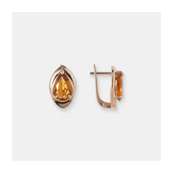 Серебряные серьги с цитринами — арт. 10522-006226