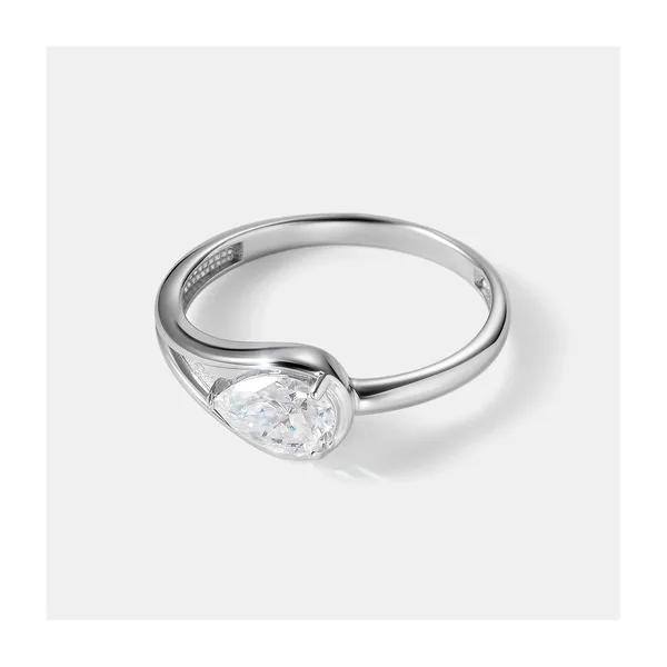 Серебряное кольцо с муассанитом — арт. 10323-000496