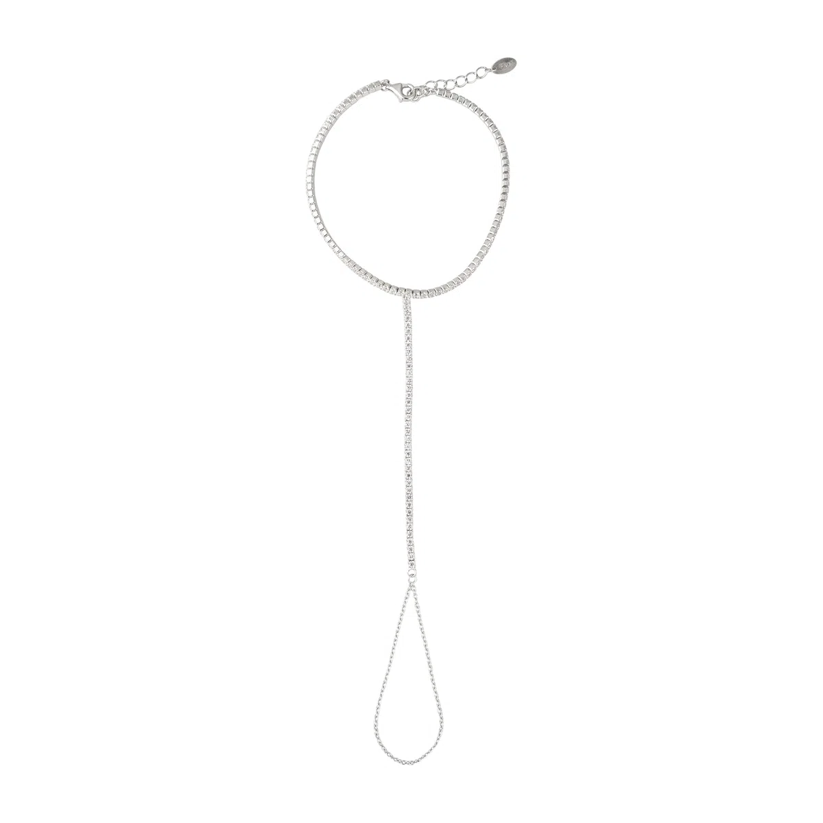 Серебряный теннисный браслет слейв из кристаллов Holy Silver Poison Drop — модель mxc144e