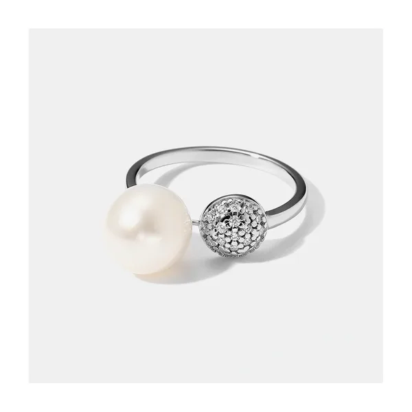 Серебряное кольцо с жемчугом — арт. 10322-002386