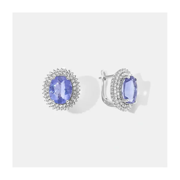 Серебряные серьги с флюоритами — арт. 10522-002999