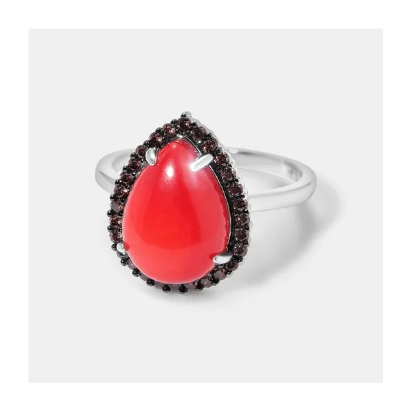 Серебряное кольцо с кораллом — арт. 10322-002995