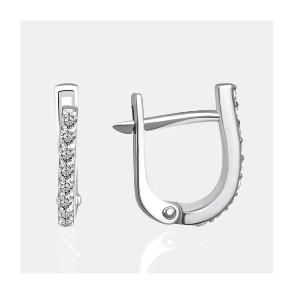 Серьги из серебра с фианитами — арт. 000-395787