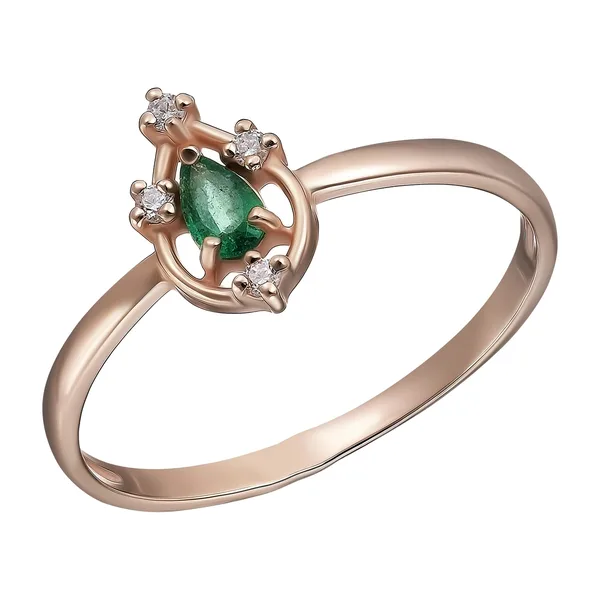 Серебряное кольцо с изумрудом