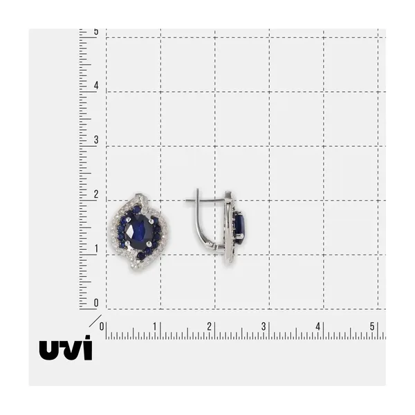 Серебряные серьги с сапфирами — арт. 10521-001552