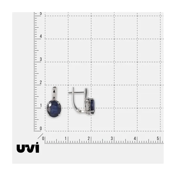 Серебряные серьги с сапфирами — арт. 10521-001497