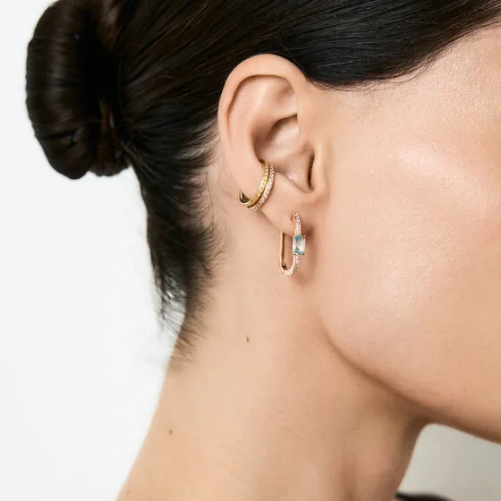 Кафф из золота с фианитами — модель i4n5czx