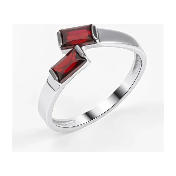 Кольцо из серебра с гранатами — арт. 000-399892