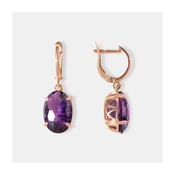 Серебряные серьги с аметистами — арт. 10522-005963