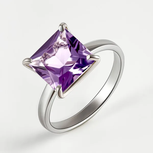 Кольцо из серебра с аметистами — арт. 000-375714