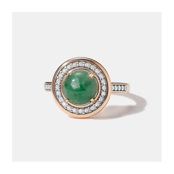 Серебряное кольцо с жадеитом — арт. 10322-002202