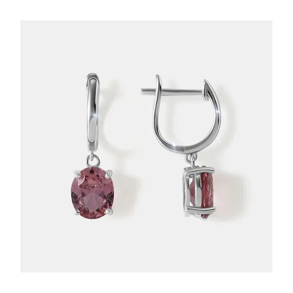 Серебряные серьги с султанитами — арт. 10522-003424